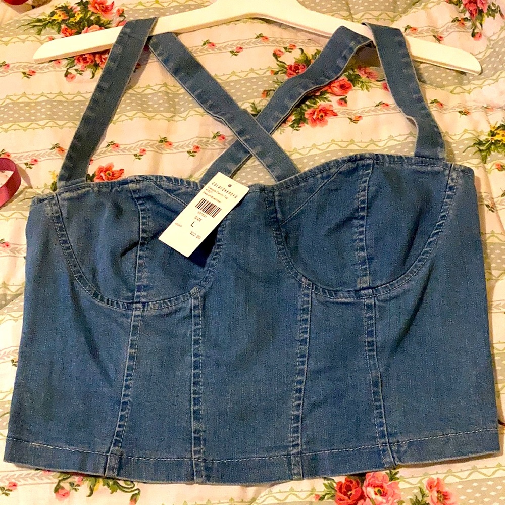 Georgie Denim Crop Top